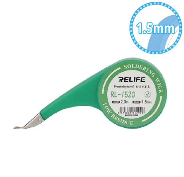 Relife RL-1520 Desoldering Wick Dispenser Solder Remover Wick with Stainless Steel Mouth - Image 5