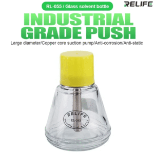 Relife RL-055 150ml Automatic Push-type Copper Core Metal Straw Alcohol Glass Bottle