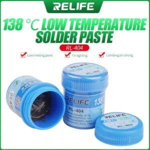 Relife RL-404 40g 138°C Low-Temperature Melting Point Lead-free Tin Paste for Mobile Phone BGA Repair
