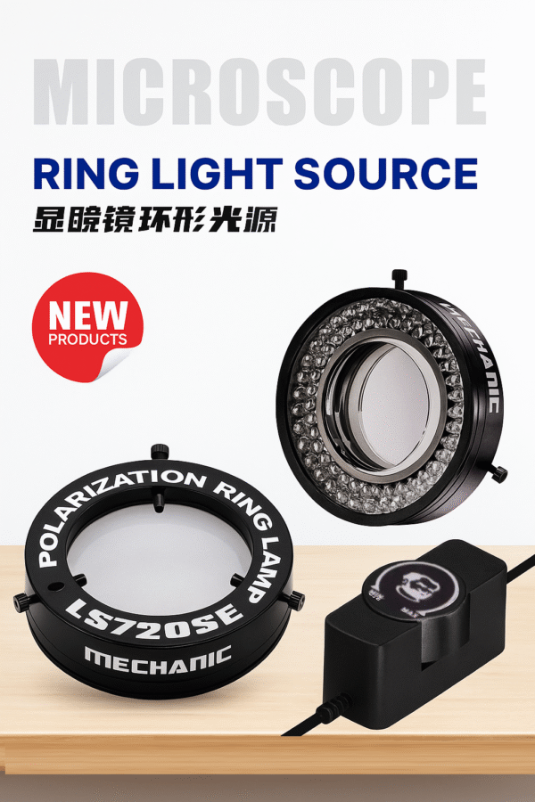 Mechanic LS720 SE 72-LED Dual Polarization Adjustable Microscope Ring Light for Microscopes