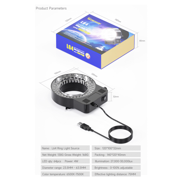 Mechanic L64 Microscope Ring Light Source - Image 4