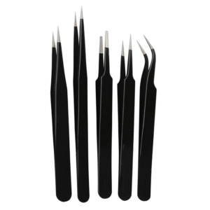 5in1 anti static stainless steel tweezer