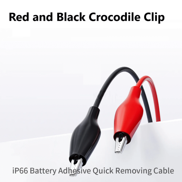 Mechanic iP16 Plus Battery Quick Disassembly Adhesive Cable length 100cm 9V, Type-C Red and Black Crocodile Clip - Image 4
