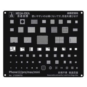 MEGA-IDEA BZ-33 BLACK STENCIL FOR IPHONE 12G/12PRO/12PRO MAX