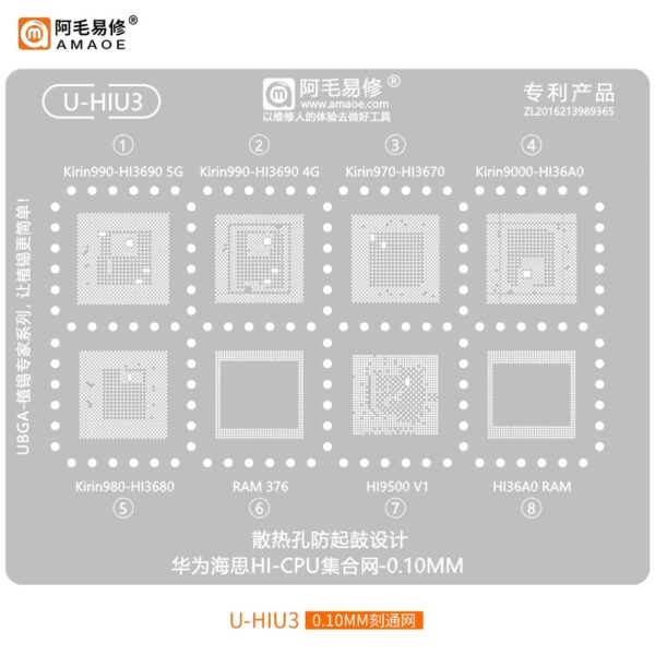Amaoe U-HIU3 Stencils For Ubga Hi kirin CPU
