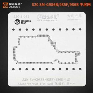 Amaoe S20-3-012 Stencil for Sm G986b /985f/986b Middle Layer Motherboard Reballing